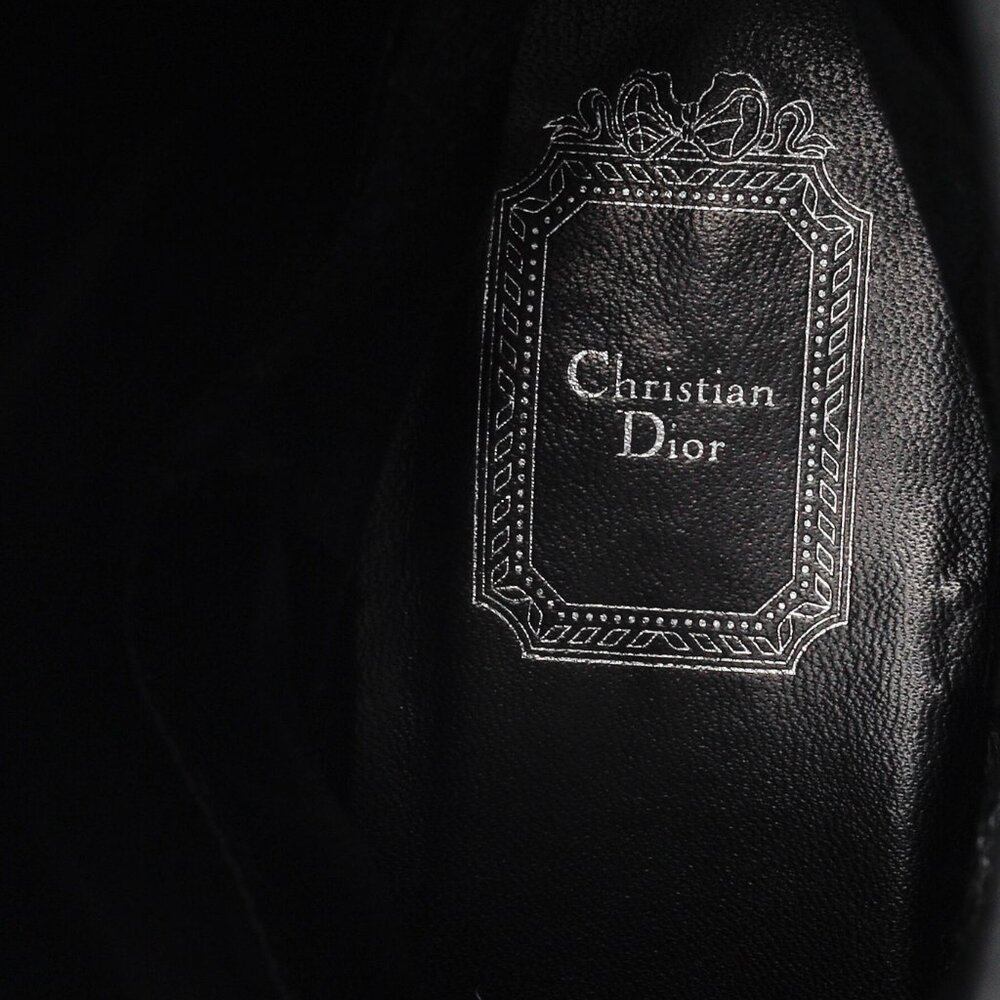 *SOLD* Christian Dior Black Cannage Quilted Biker Boots - Picture 10 of 11